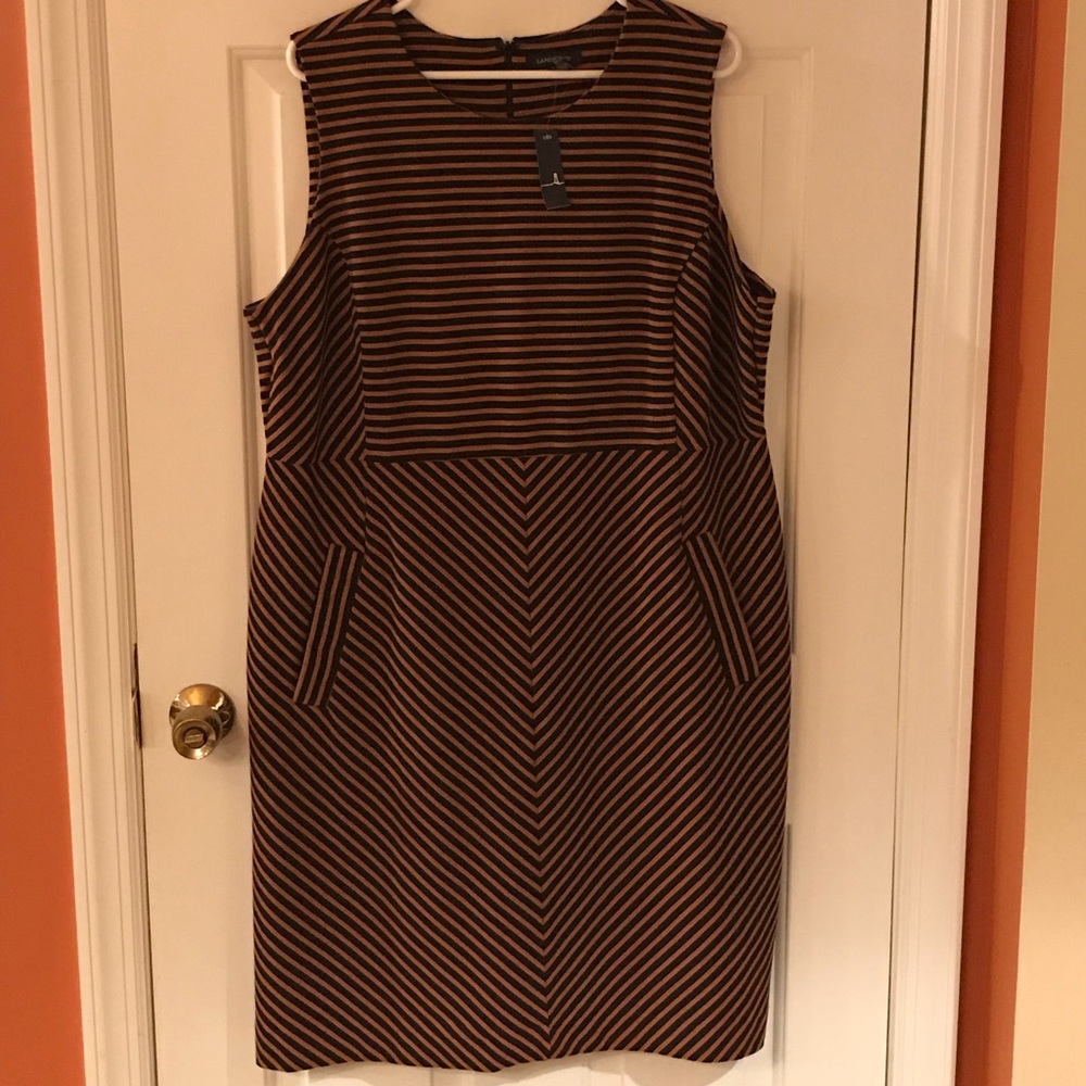 Lands End striped shift 18W